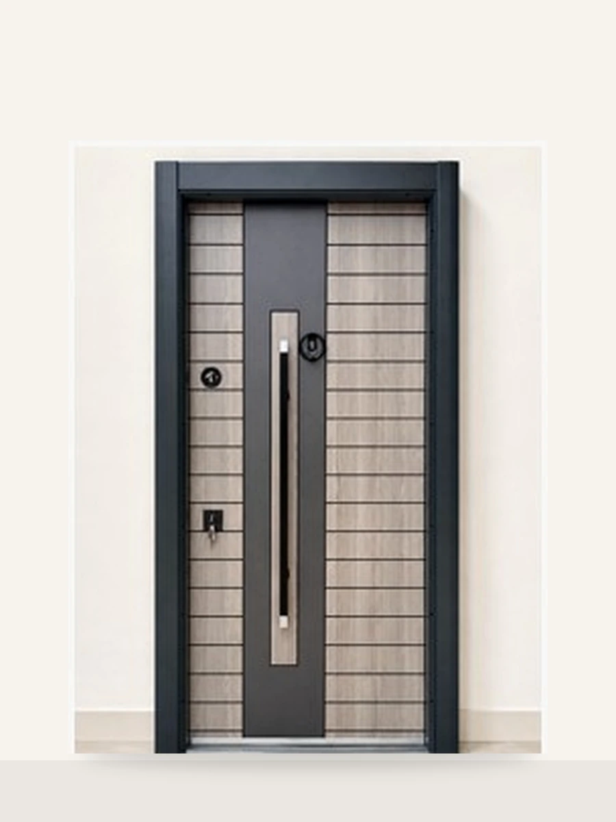 Porte Blindée Geo Line Grey, référence PB-014 — Blouk Bois
