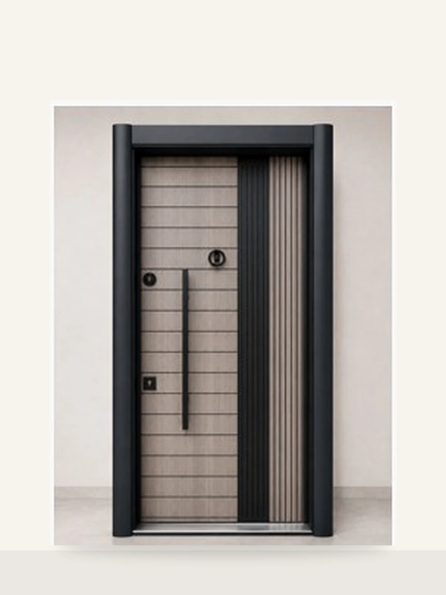 Porte Blindée Linear Duo, référence PB-022 — Blouk Bois