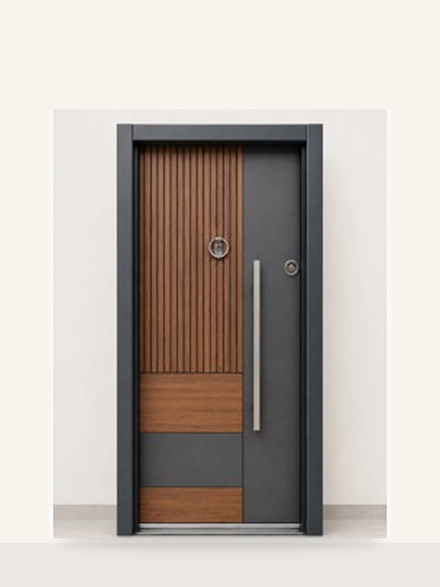 Porte Blindée Textured Contrast, référence PB-024 — Blouk Bois