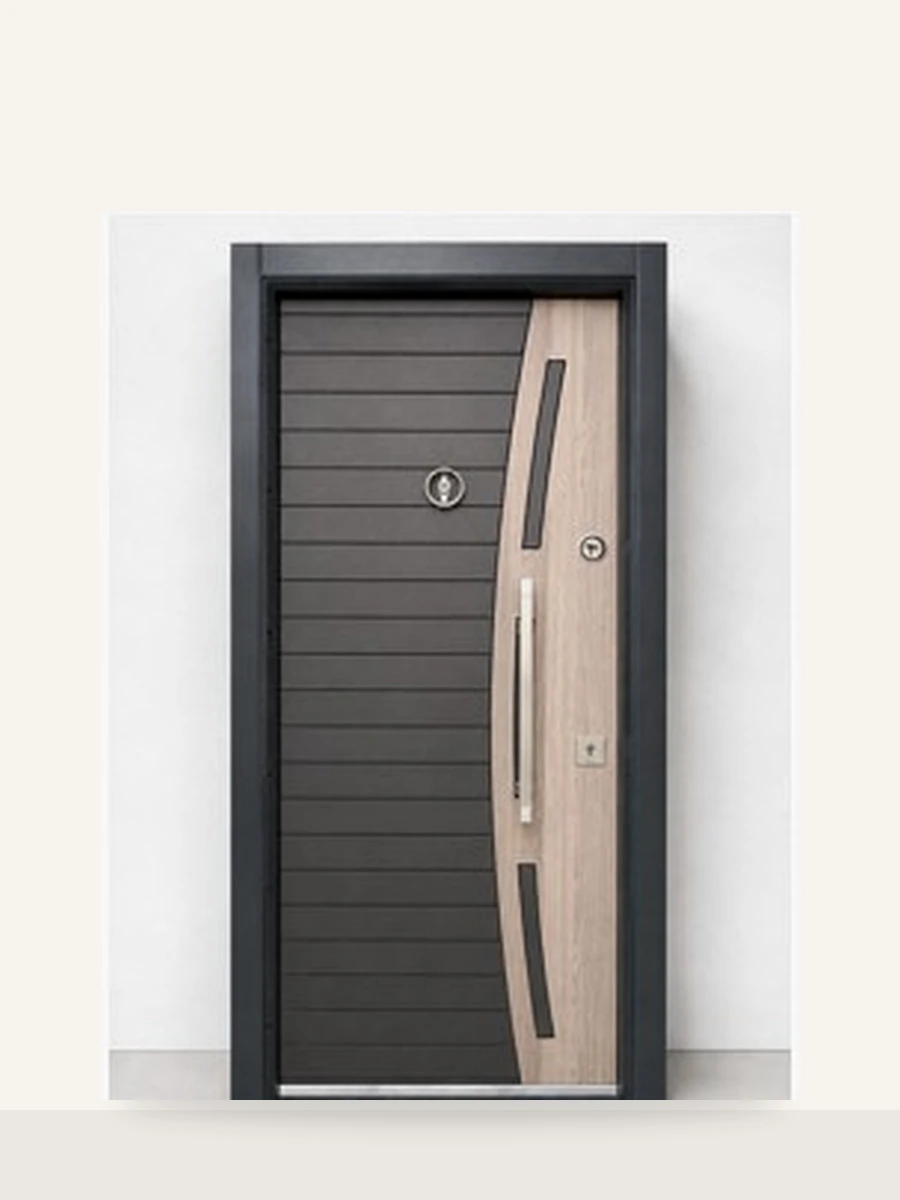 Porte Blindée Curve Prestige, référence PB-025 — Blouk Bois