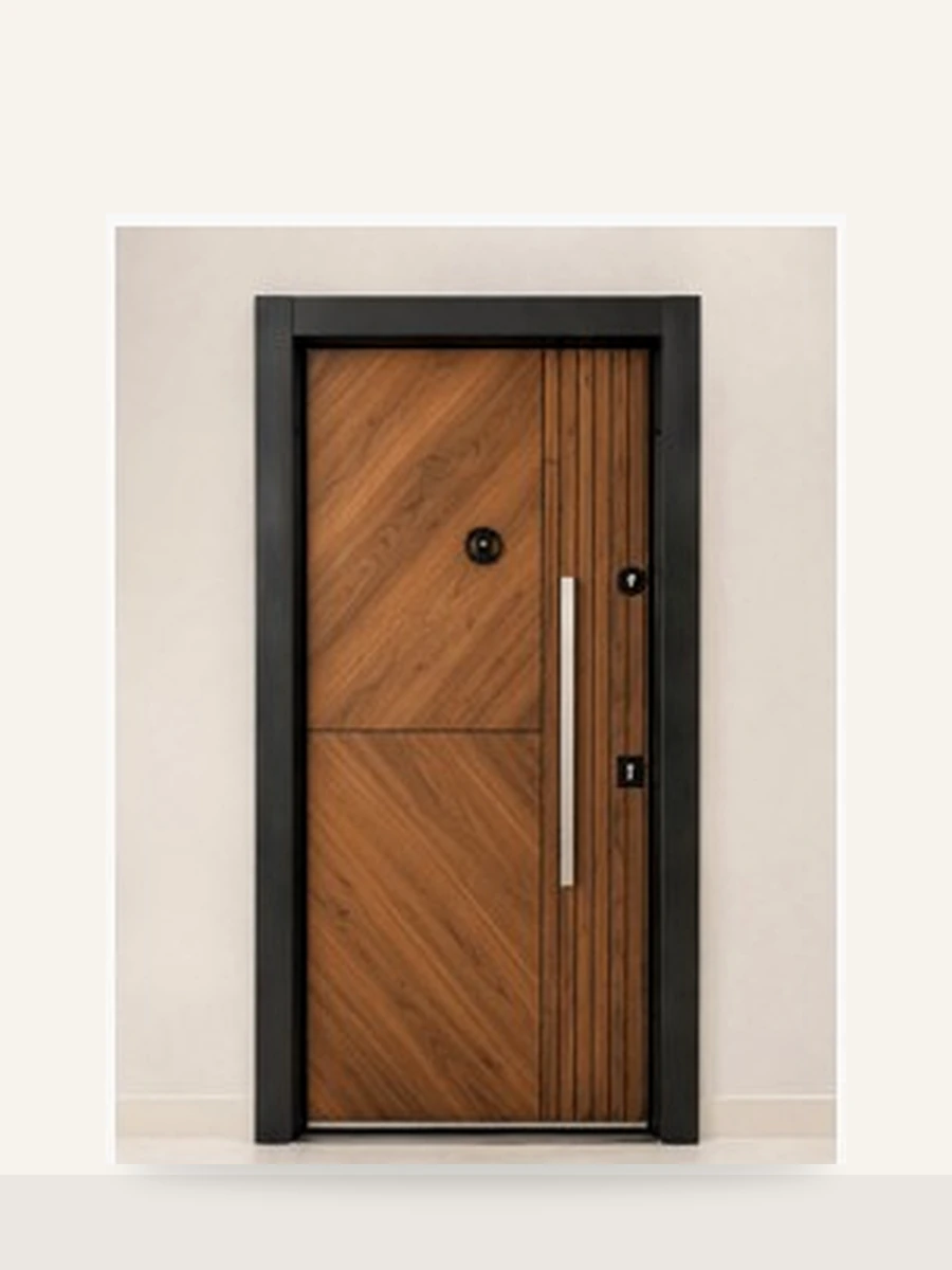 Porte Blindée Modern Flow, référence PB-026 — Blouk Bois