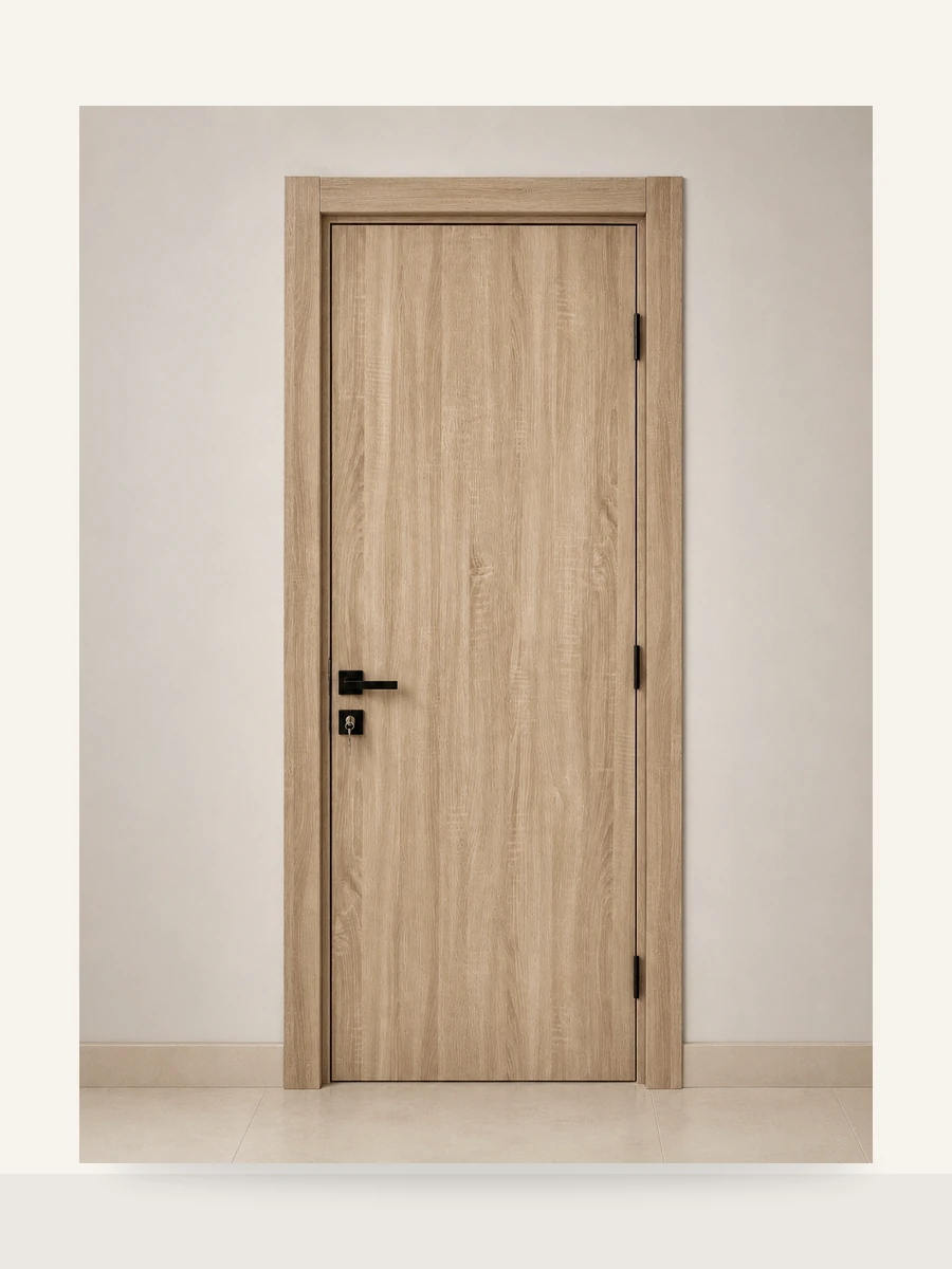 Porte PVC Chêne Clair Minimal, référence PVC-001 — Blouk Bois
