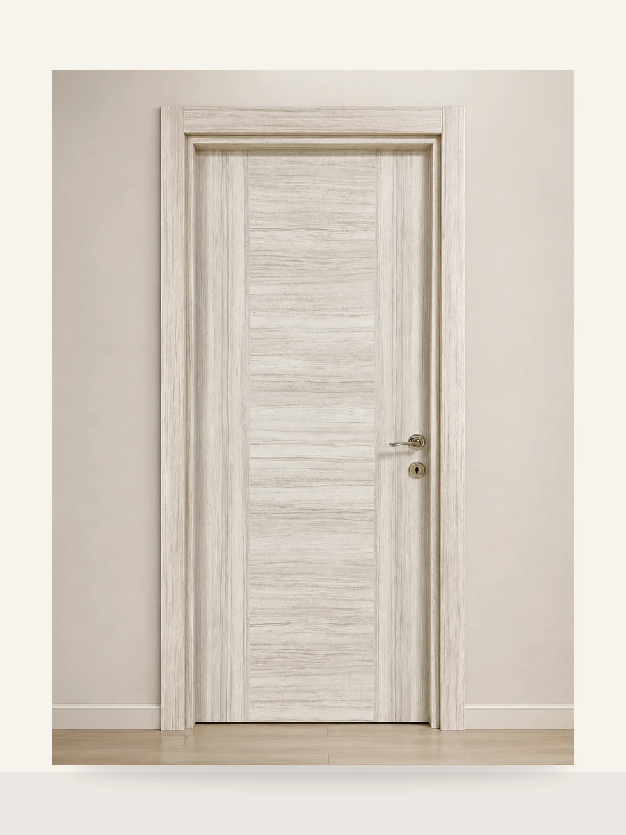 Porte PVC Frêne Central, référence PVC-003 — Blouk Bois