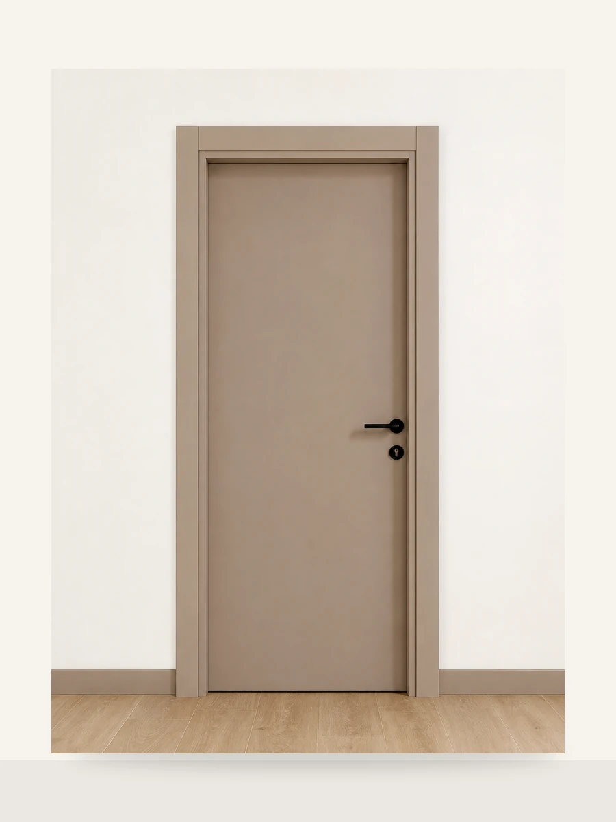 Porte PVC Taupe Mat, référence PVC-005 — Blouk Bois